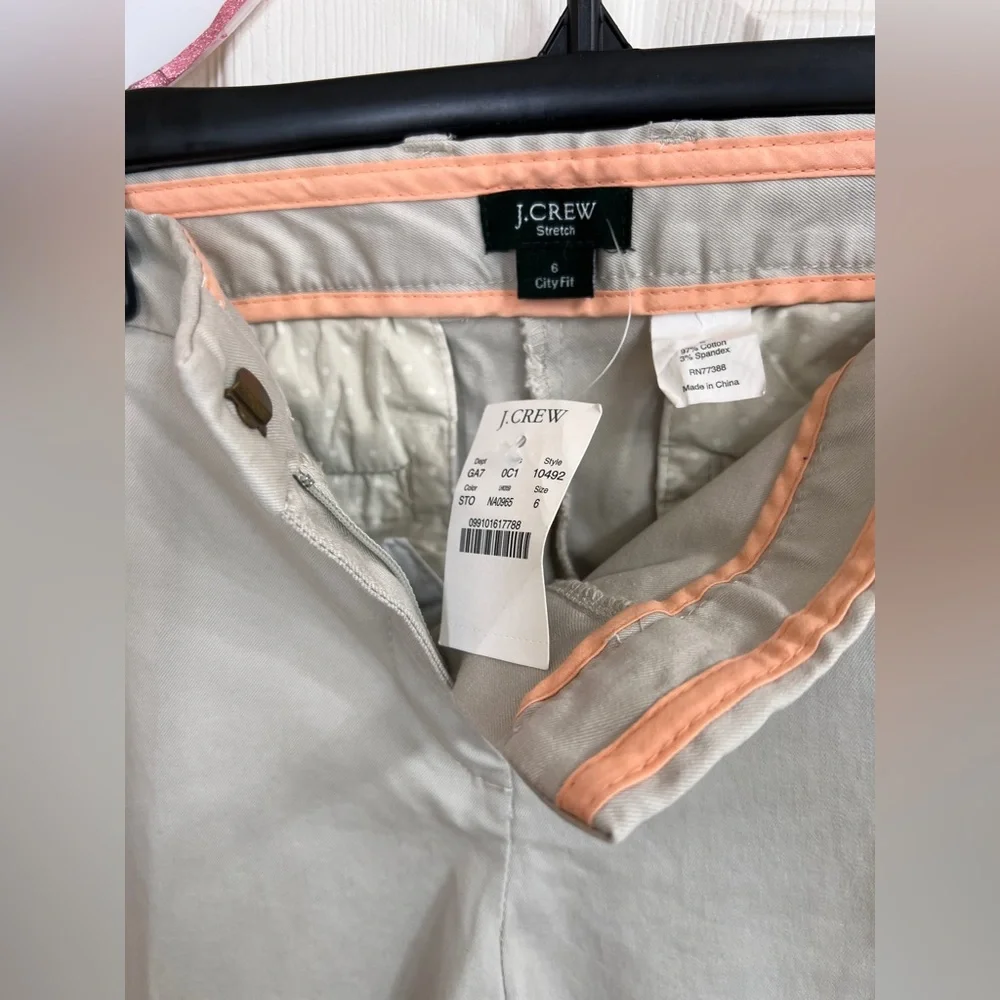 J. Crew Women's Cream Straight Leg Pants